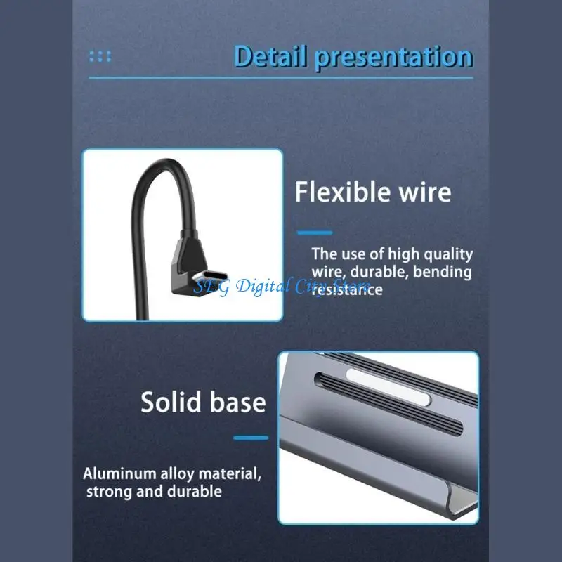 

U75B For Steam Deck Docking Station Base Stand 6-in-1 Hub Aluminum Alloy Console Holder Dock Type-C 4K60Hz