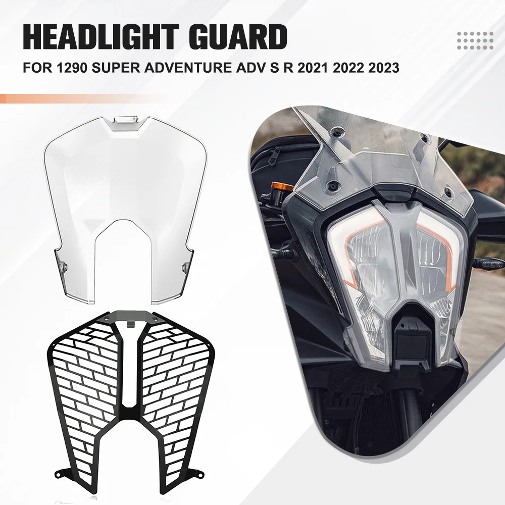 

Motorcycle For 1290 Super Adventure ADV S R 2021 2022 2023 Headlight Protector Shield Guard Headlamp Mesh Grille Accessories