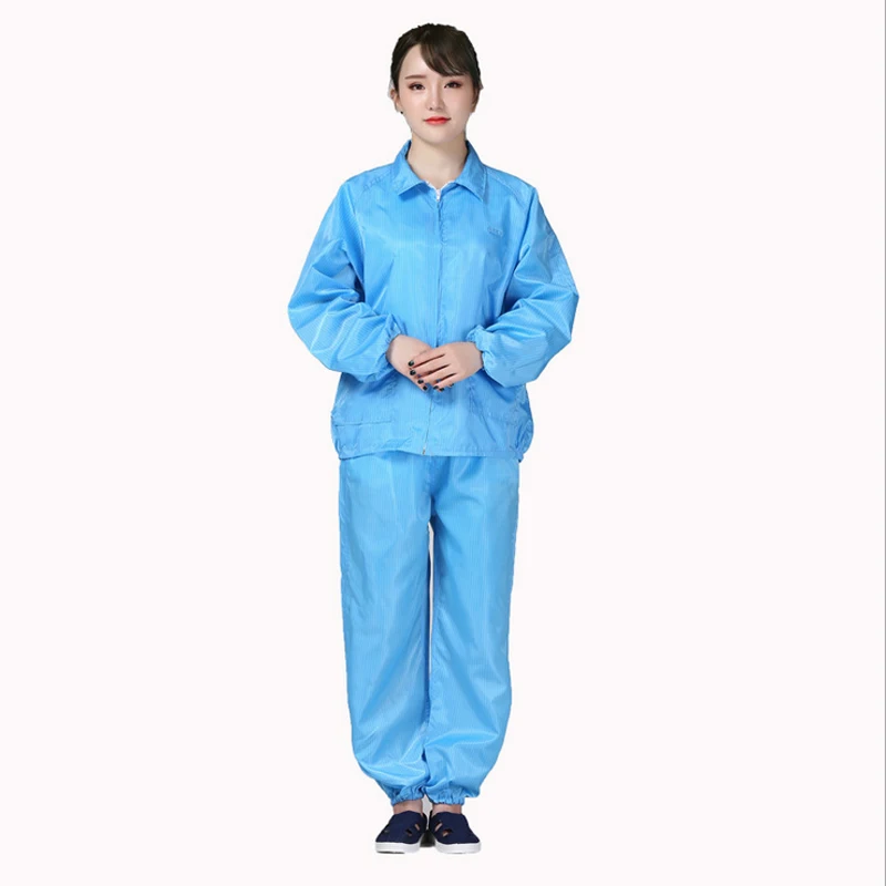 Anti static clothes and Cleanroom Clothes working clothes ESD Jacket Clothes Color  Blue ( NO Trousers)