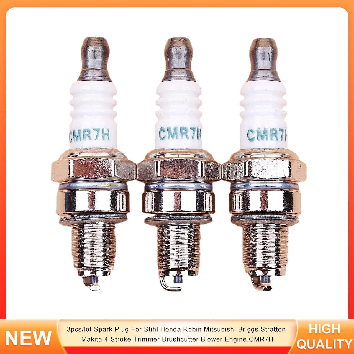 

3pcs/lot Spark Plug For Stihl Honda Robin Mitsubishi Briggs Stratton Makita 4 Stroke Trimmer Brushcutter Blower Engine CMR7H