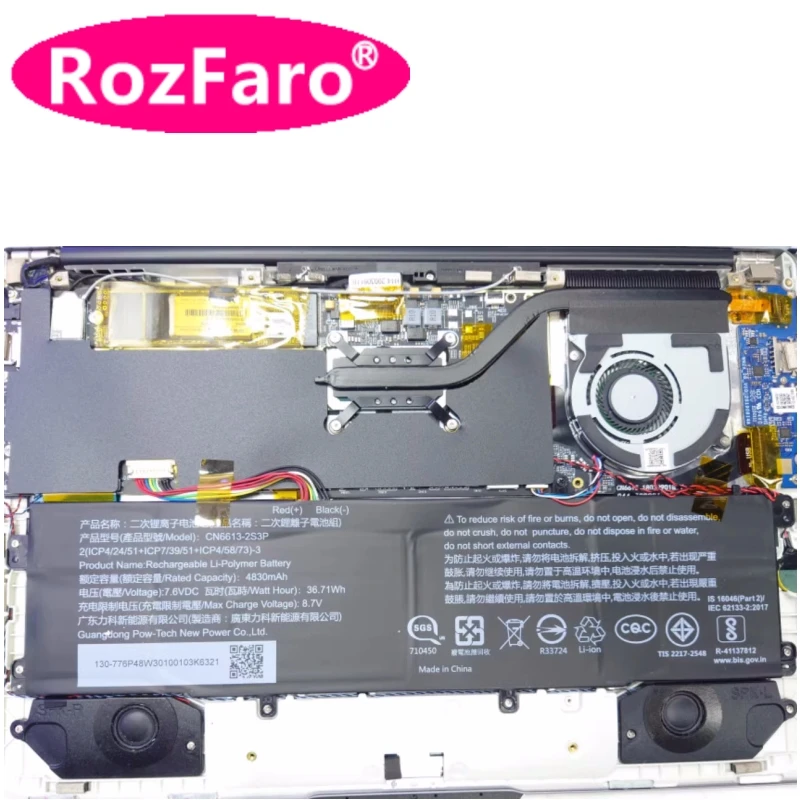 Imagem -05 - Rozfaro Cn66132s3p Bateria para Avita Lite V14 Pura14 Ns14a2 Ns14a6anv561s Uku441 Ns13a2sg019p Ns13a2tw024p Ns14a8 Maibook S431