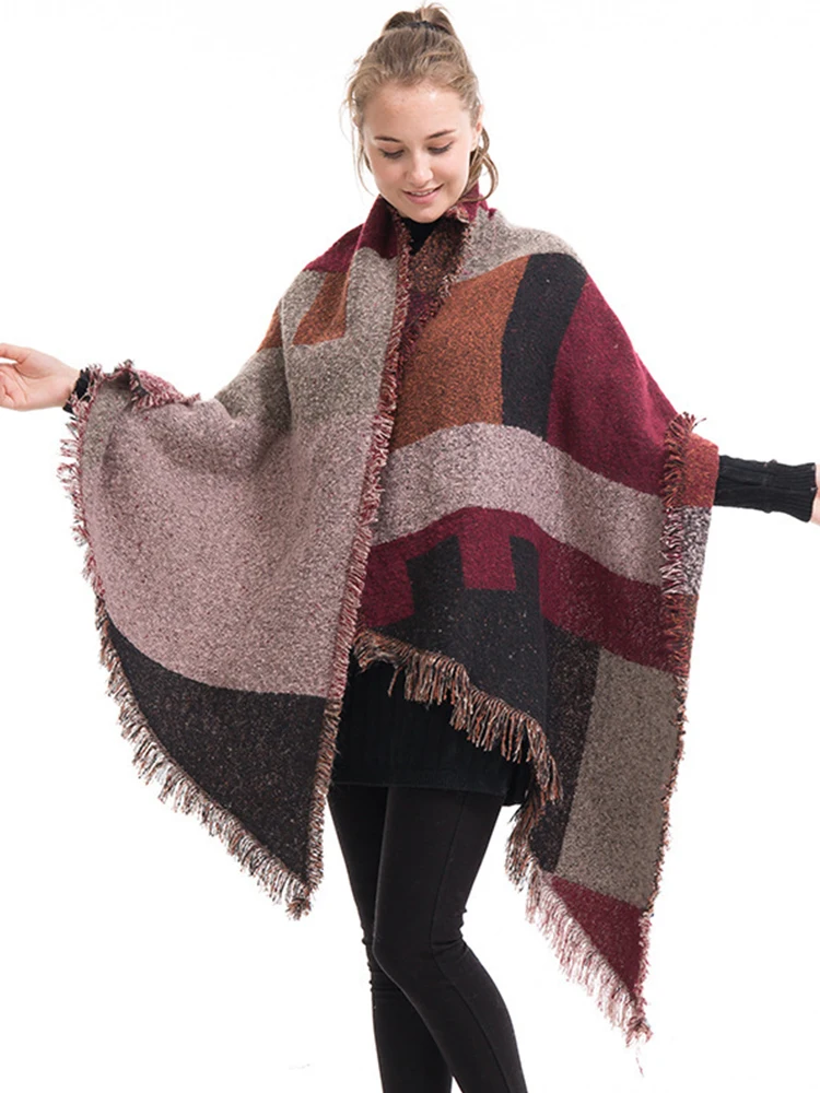 

New Arrival Fashion Comfortable Elegant Outdoor Stars Print Scarf Winter Vintage Thick Warm High Quality Work Style Knit Scarf