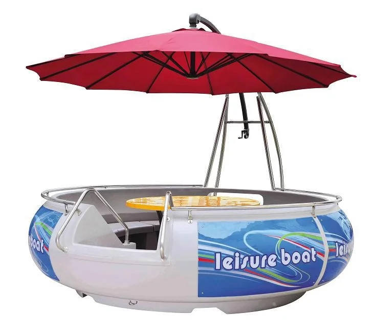 Gcamolech Electric Florescent Light Yacht Barbecue Motor Boat Dining Rowing Boats for Sale Camoro BBQ Leisure 12 People 456KGS