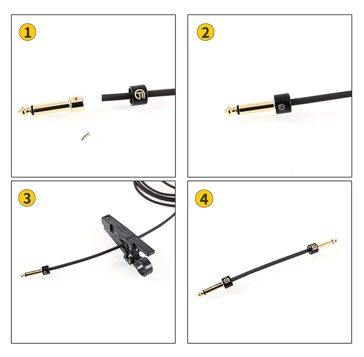 Ghost Fire SP-02 DIY Solderless Pedalboard Cable Kit for Guitar Effects & Pedal Board, with Cutter, Bolt Driver