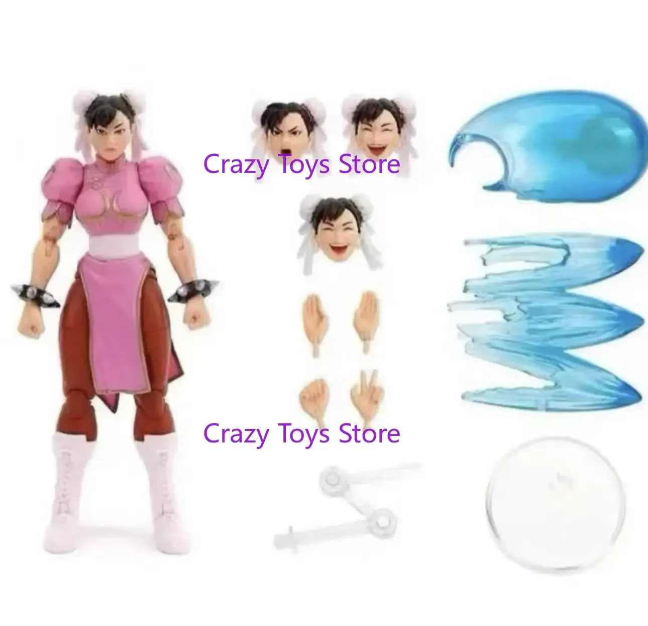 Em estoque jada brinquedos 1/12 escala clássico jogo de rua guerreiro feminino azul vermelho rosa chun-li conjunto completo 6 Polegada modelo de figura de ação