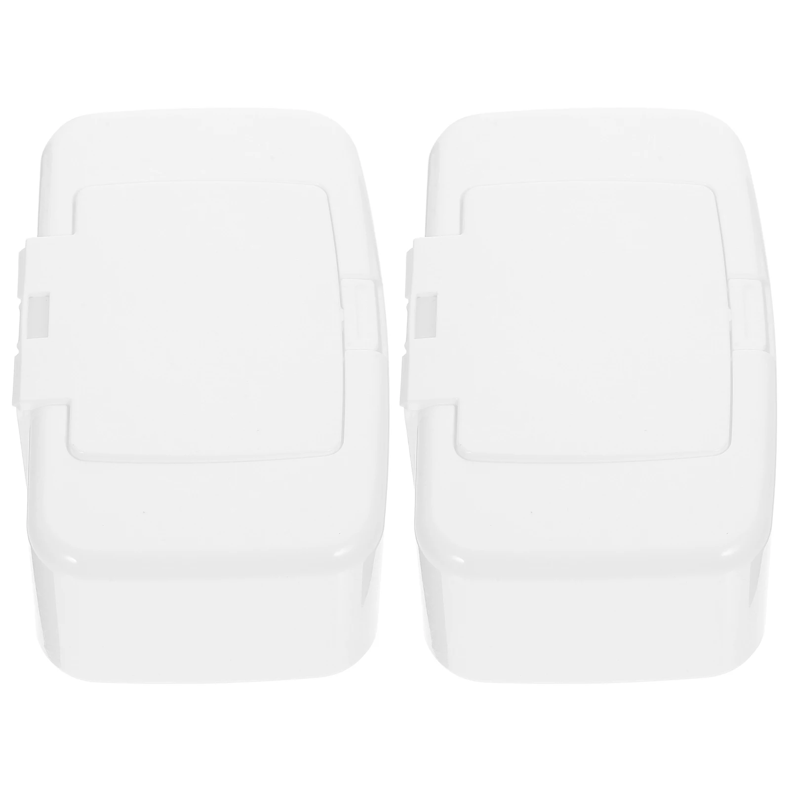 

2pcs Button Wipes Dispenser Lightweight Portable Plastic Tissue Box Refillable Reusable Travel Case For Diaper Bag Wipe Holder