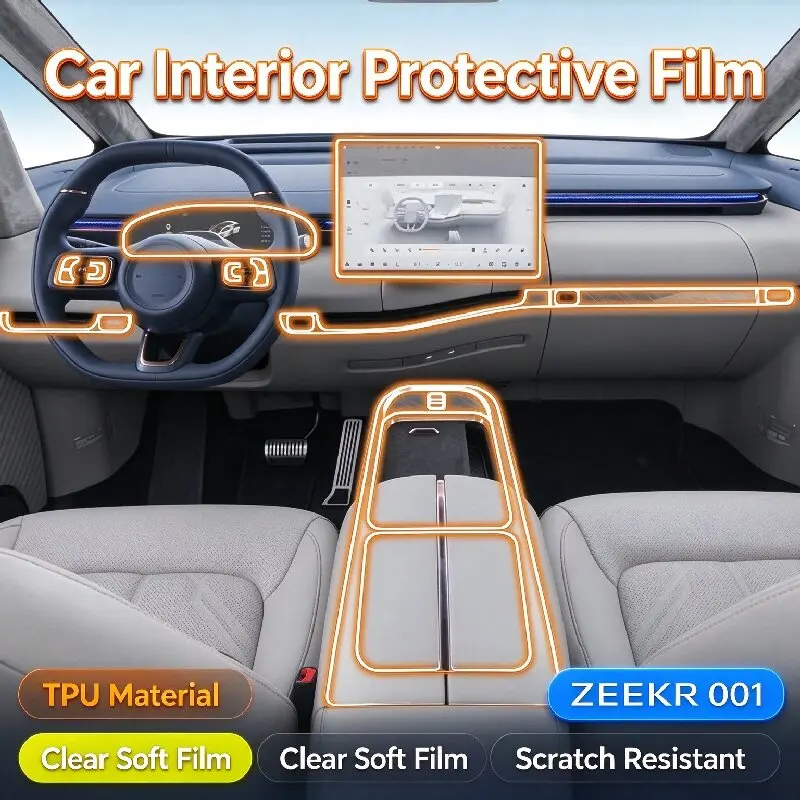 For 2025-2026 model Zeekr MIX  interior air conditioning instrument cluster screen transparent TPU protective film