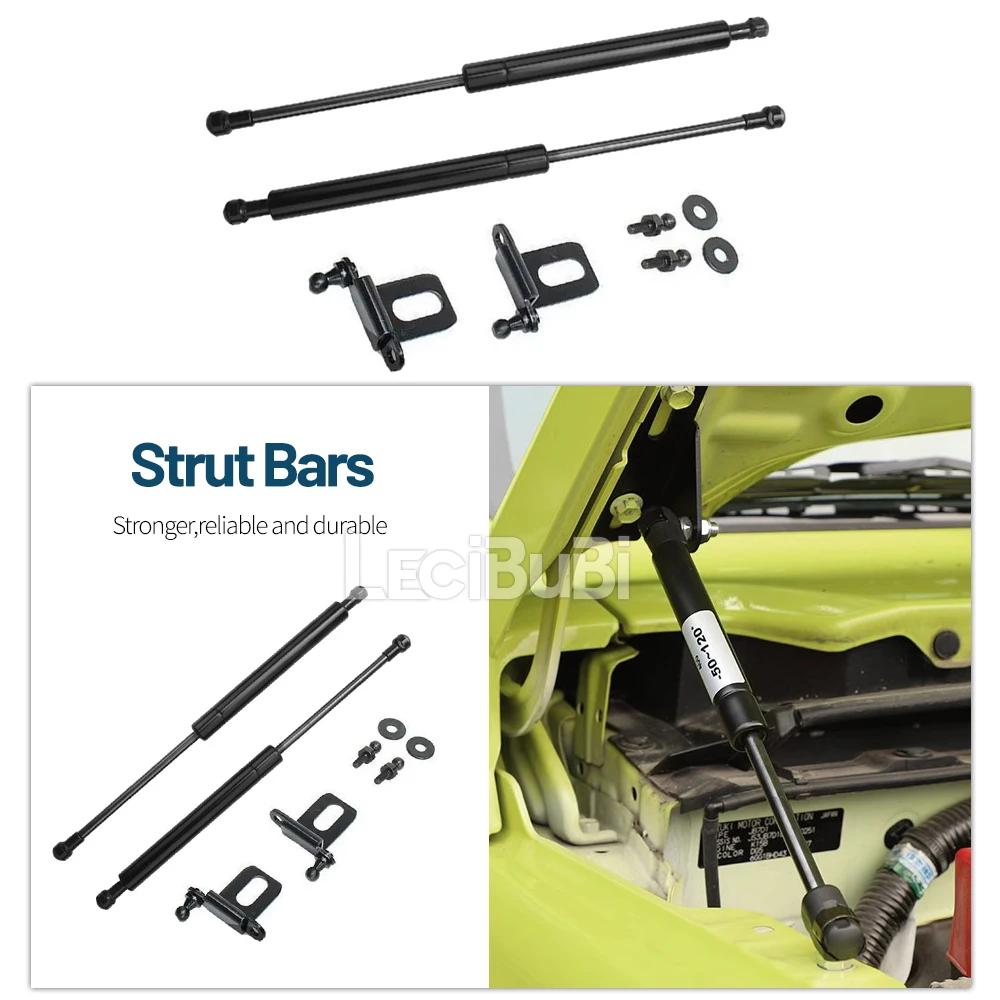 For Suzuki Jimny JB23 JB33 JB43 2pcs Front Bonnet Hood Strut Lift Support Bars Gas Spring Dampers Engine Cover Rod Accessories