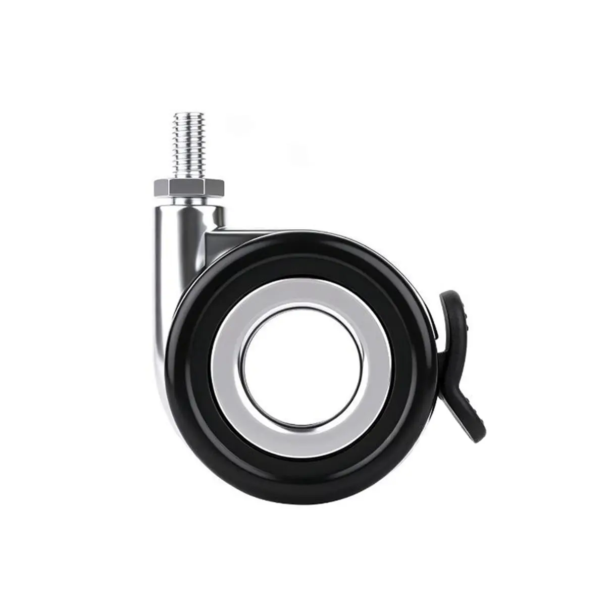 2.5inch (60mm) Hollow Caster Wheel Kit with Brake, 4 Caster Wheels, Compatible Standard M8 Threaded Hole