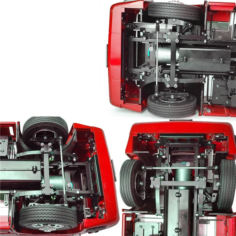 2X โลหะเพลาหน้าชุดพวงมาลัย Link เสาเชื่อมต่อ Rod ไม่มีสําหรับ Tamiya 1/14 RC รถบรรทุกอะไหล่รถยนต์, 1-AA02