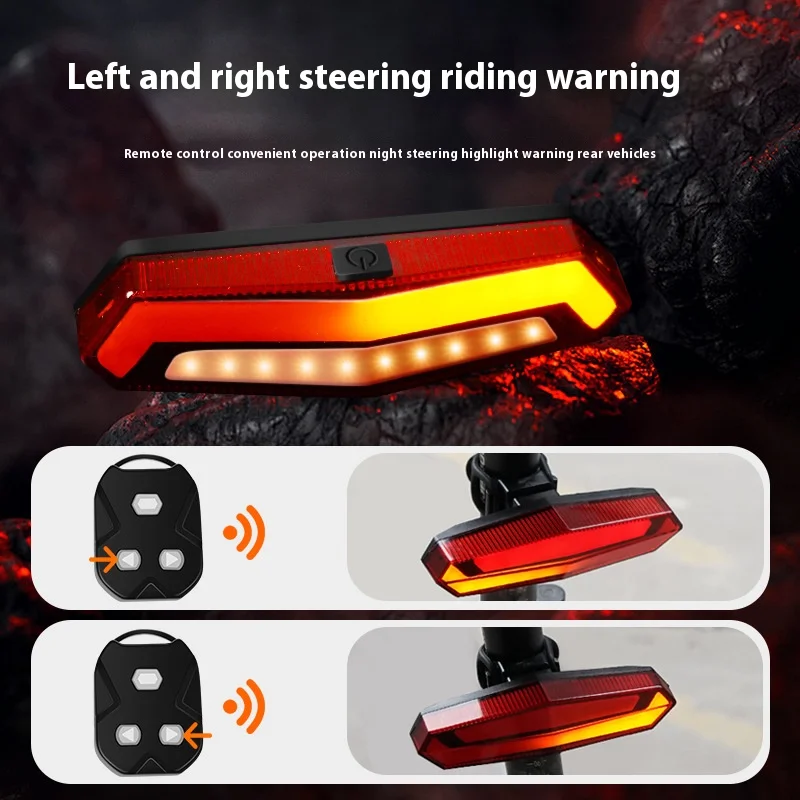 

USB перезаряжаемый светодиодный сигнальный светильник для велосипедных аксессуаров, водонепроницаемый задний фонарь для велосипеда, снаряжение для ночной езды для гор