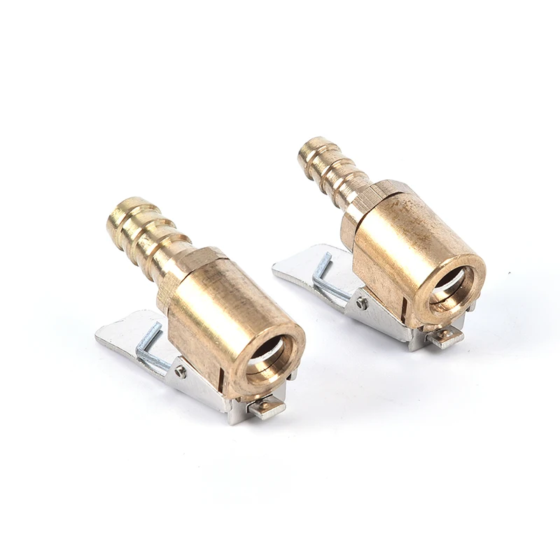 Adattatore per auto con bloccaggio per clip per pneumatici con connettore per valvola di gonfiaggio per pneumatici per auto in ottone