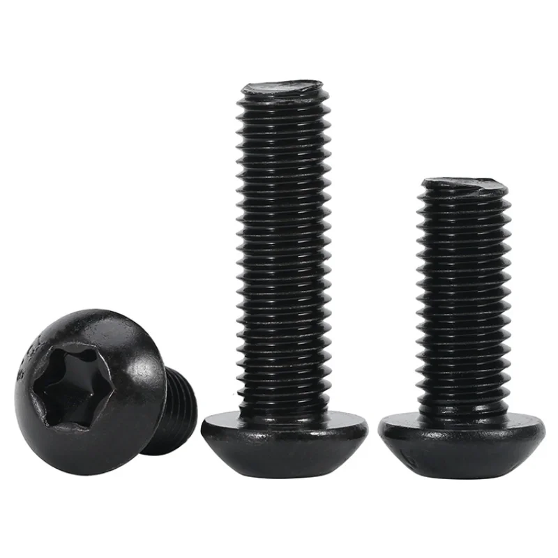 Torx M3 M4 M5 M6 M8 M10 Black Torx Button Six Lobe Pan Head Screw Grade 10.9 steel  Tamper Proof Security Torx Pan Head Screw