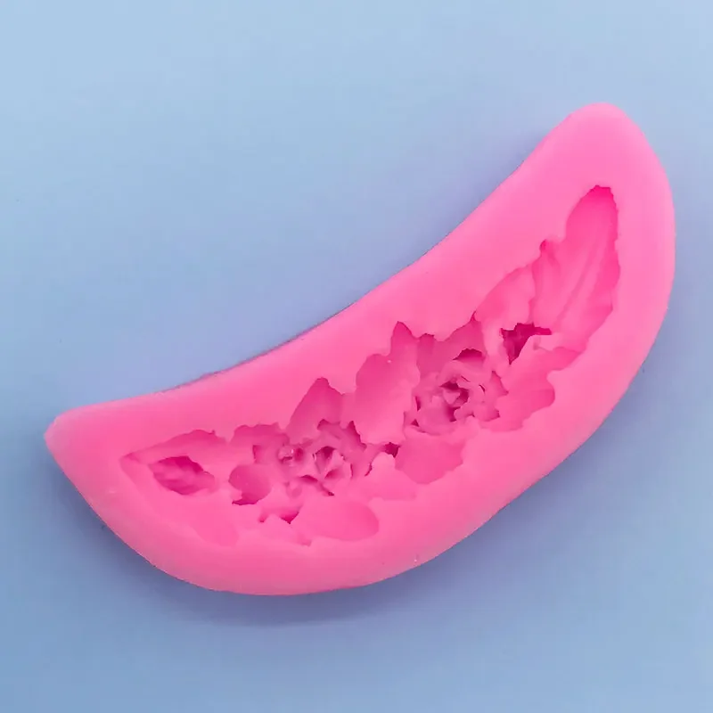 DIY باقة ريشة قالب من السيليكون الخبز الشوكولاته فندان العفن جارلاند كعكة المحيطة قالب الزخرفية