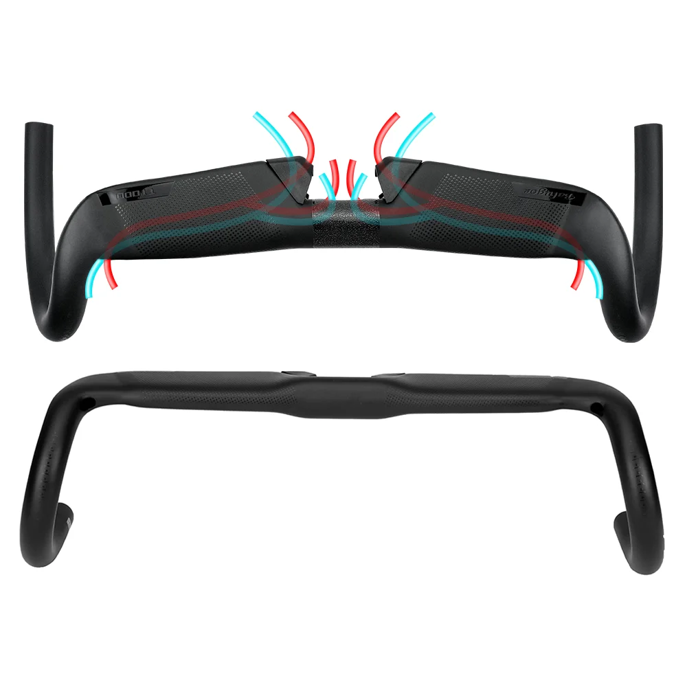 BALUGOE Carbon Fiber Gravel Bike Full Internal Wiring Professional Road Bicycle Handle All Internal Cables Fixed Bike Handlebar