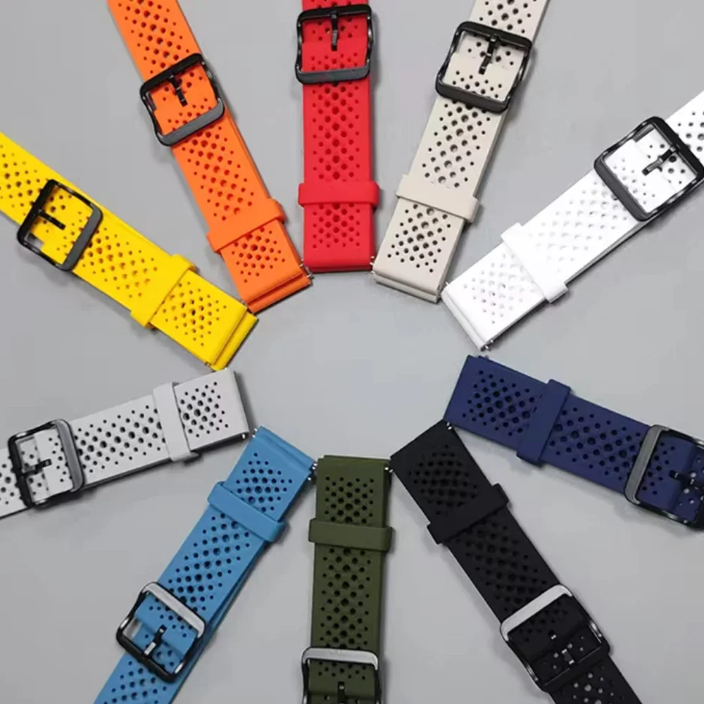 22 مللي متر سيليكون استبدال حزام ل Garmin Venu 2 3 Vivoactive 4 تنفس الفرقة Forerunner 570 47 مللي متر 255 الموسيقى 265 نشط حزام الساعات