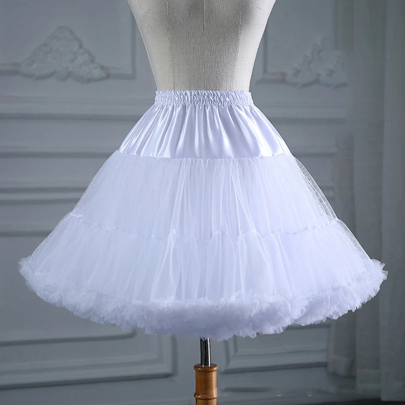 Women Petticoat Puffy Skirt Mini Rockabilly Wedding Under Dres Fluffy Petticoats Crinoline Underskirt Lolita Swing Tutu Skirts