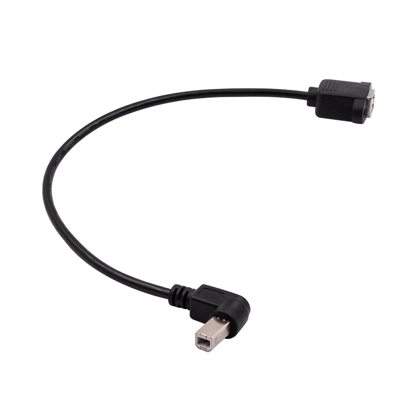 30CM 50CM Right Angle USB Type B Male to USB B Female Printer Panel Mount Extension Sync Cable Cord