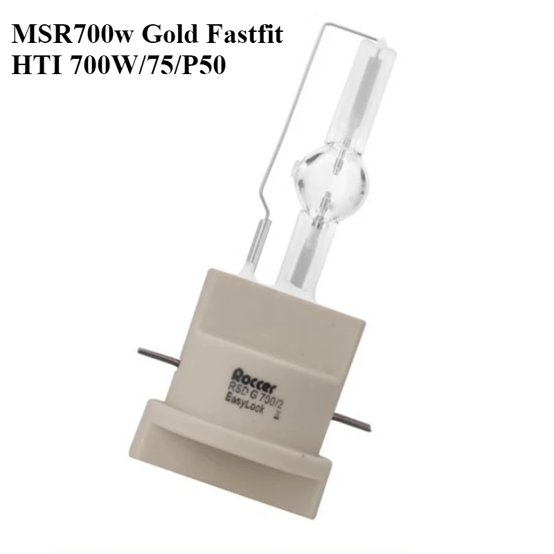

MSR700w Stage Lighting HTI 700W/75/P50 Gold Fastfit Single-ended Dysprosium Bulb Stage Lamp PGJX28 PGJX50 Party Lights