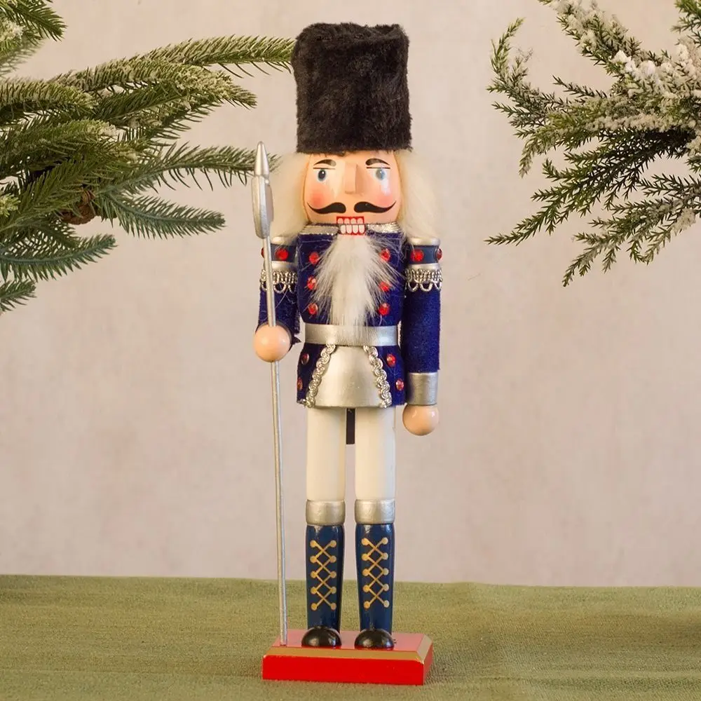 

Puppet Vintage Christmas Nutcracker Handicraft Painted Soldier Doll Creative Drummer Handcraft Figurine Desktop Decoration
