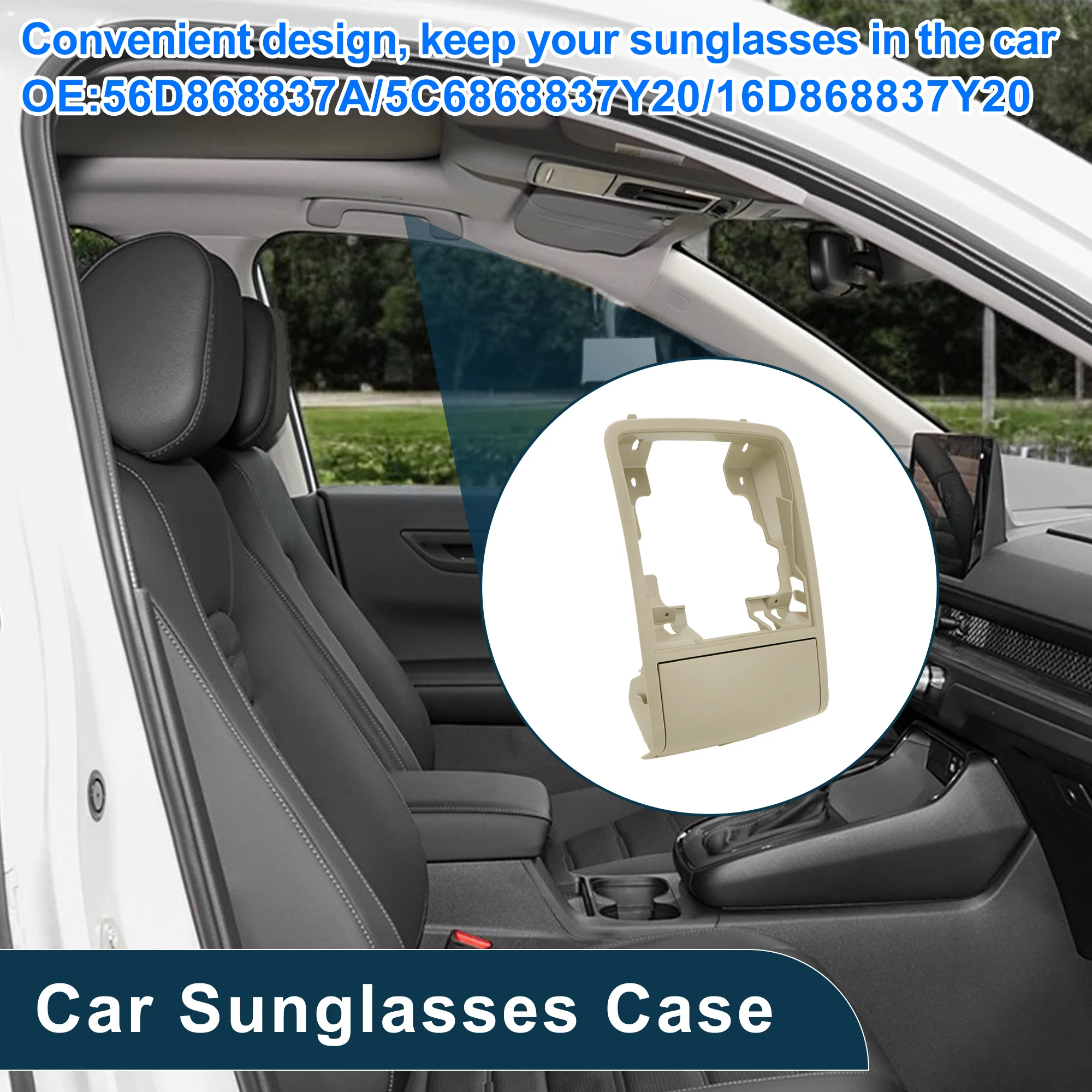 

UXCELL Car Sunglasses Case for Volkswagen Jetta/for Vento MK6 2011-2014 Beige 1 Pc