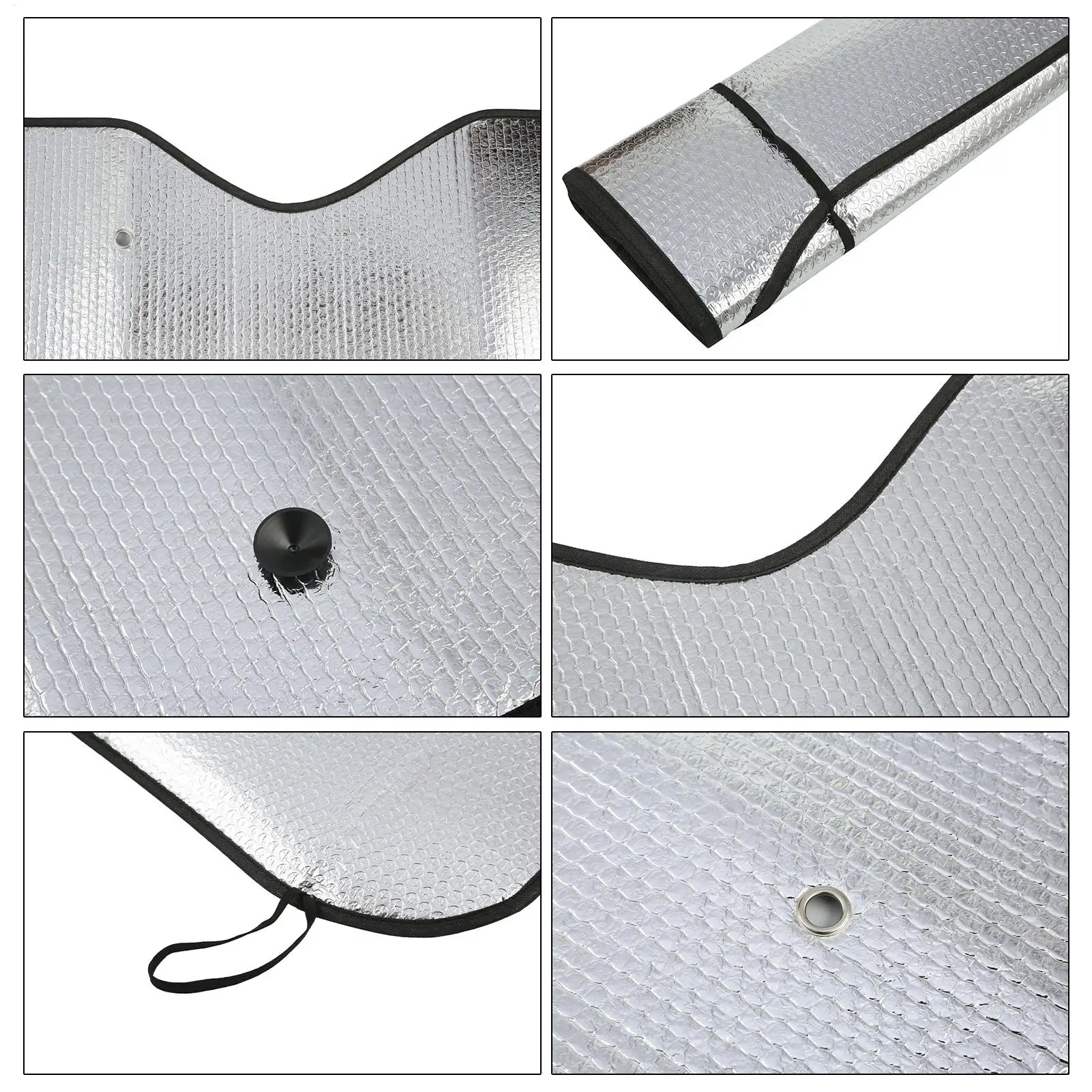 Auto Truck Front Window Cover Suction Cup Foldable Car Sunshade Windshield Cover Sun and Heat Protector for Truck 220x80CM view 5