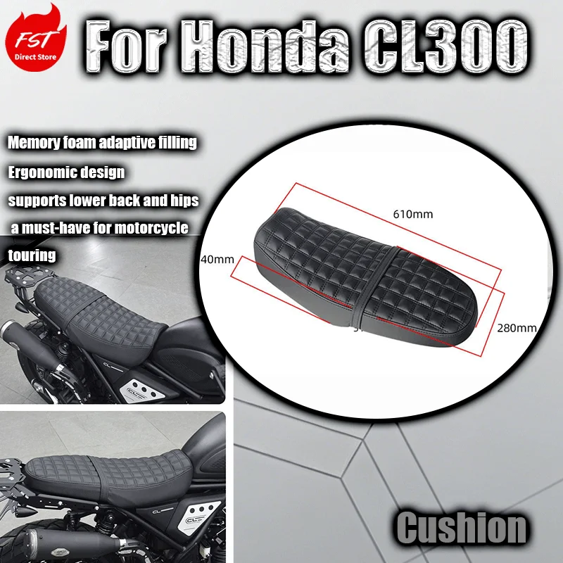 For honda CL300 Original Thick Seat Cover, Soft Retro Sunscreen Double Seat Cover, Direct Installation Accessory