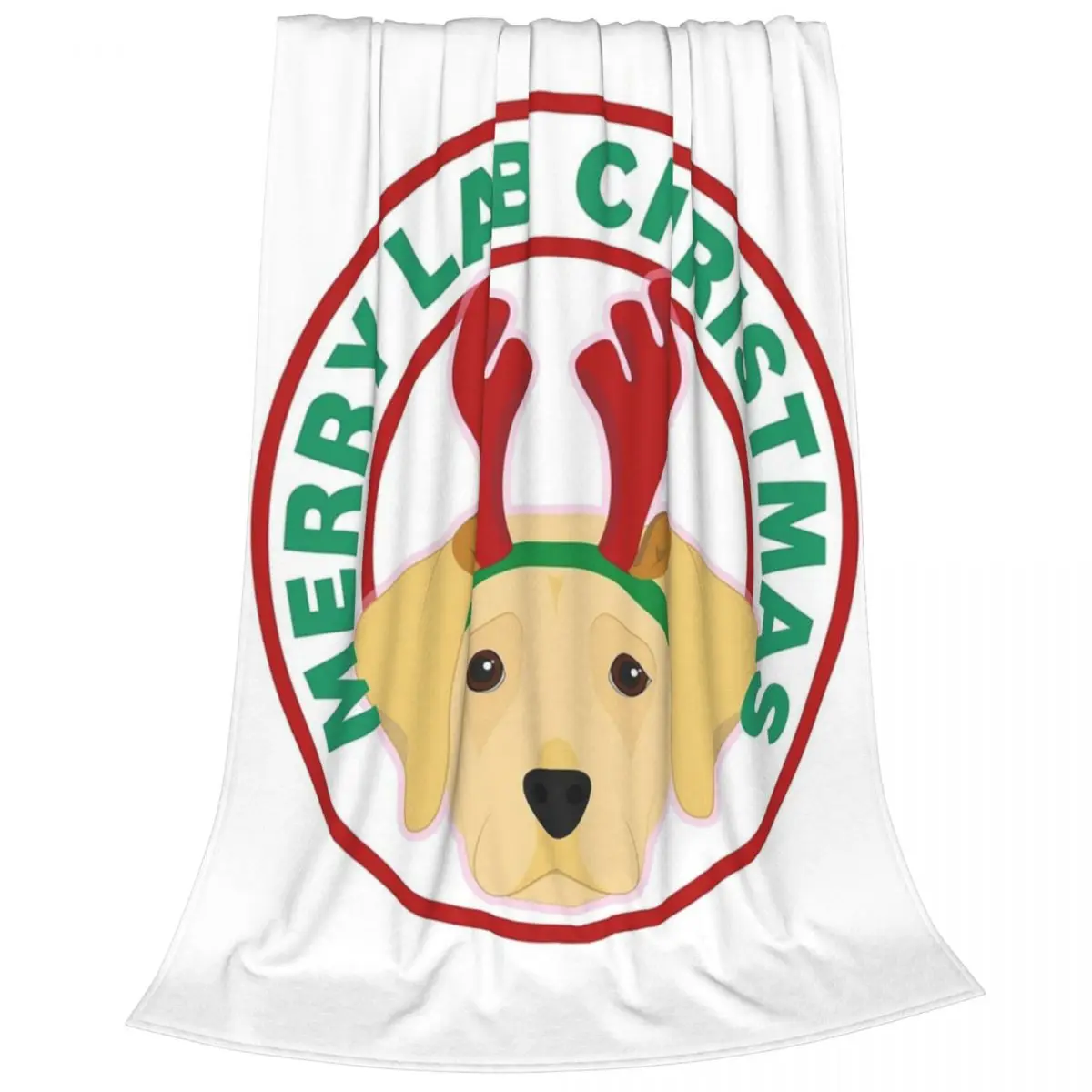 Merry Christmas Yellow Lab Labrador Retriever Blankets Flannel Sofa Throw Blankets For Couch Bedding Throws Bedspread Quilt