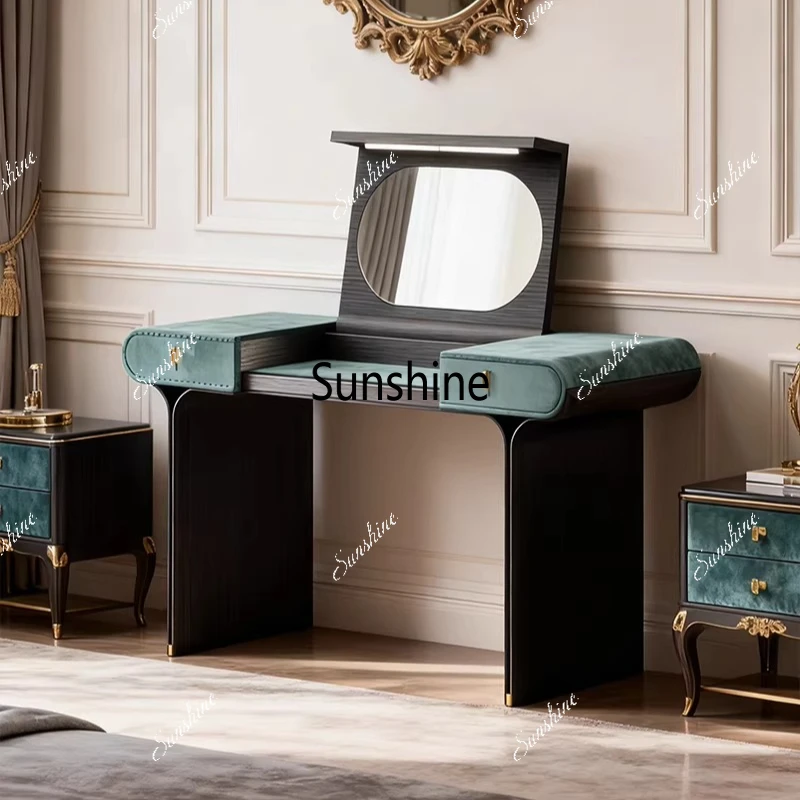 Italian light luxury modern bedroom simple high-end flip dresser