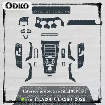 適用於賓士CLA A200 A260 2020-2021年汽車內裝中控台透明TPU保護膜防刮配件 6 最佳銷售 賓士CLA配件 - №4