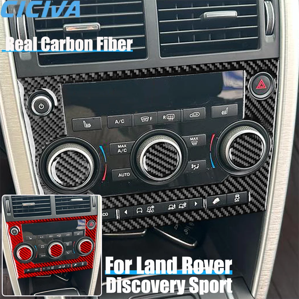 

Real Carbon Fiber Car Accessories Multimedia Control Panel Cover Soft Sticker For Land Rover Discovery Sport L550 2015-2019