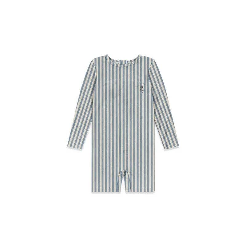 Kids  Swimsuits  Boys Swimwears  Baby  Swimwear  Blue Stripe High Elastic Speed Dry Jumpsuit  Vacation Sunscreen Boy Swimsuits