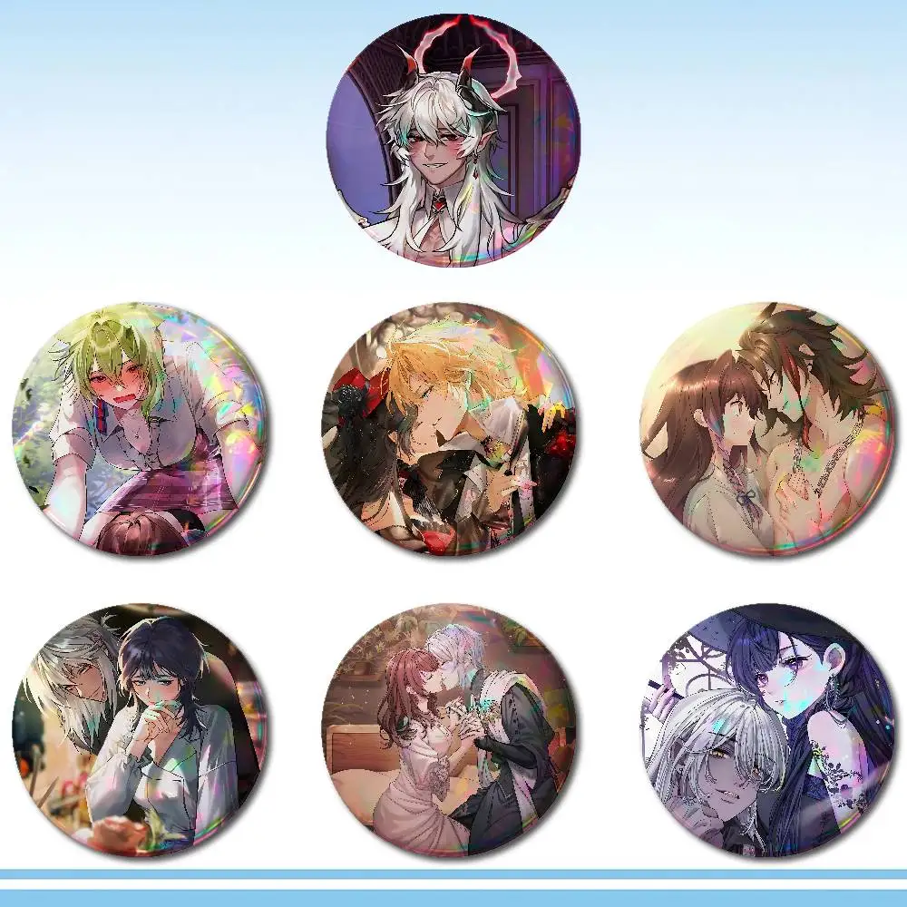 K-Kiss In H-Hell Badges Tinplate Soft Button Pin Brooch Metal Badge Custom Jewelry Accessories Hat Bag Lapel