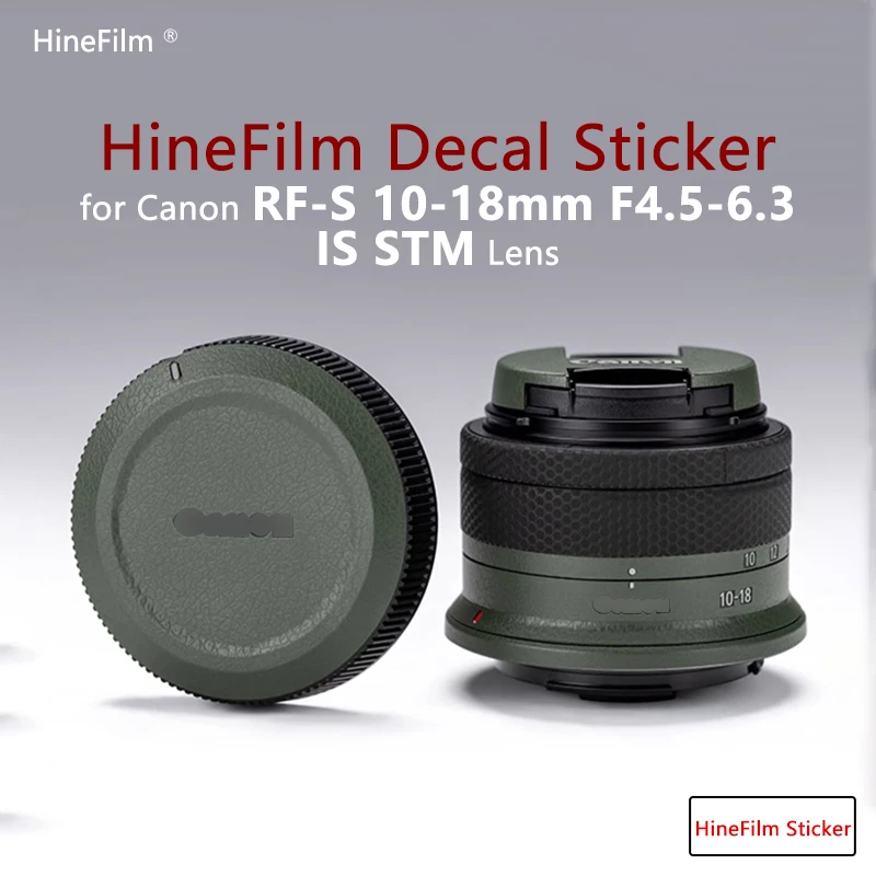 Hinefilm Skin for Canon rf-s 10-18 Lens Skin for rfs 1018 Lens Sticker for Canon RF-S 10-18mm F4.5-6.3 Lens Protective Cover