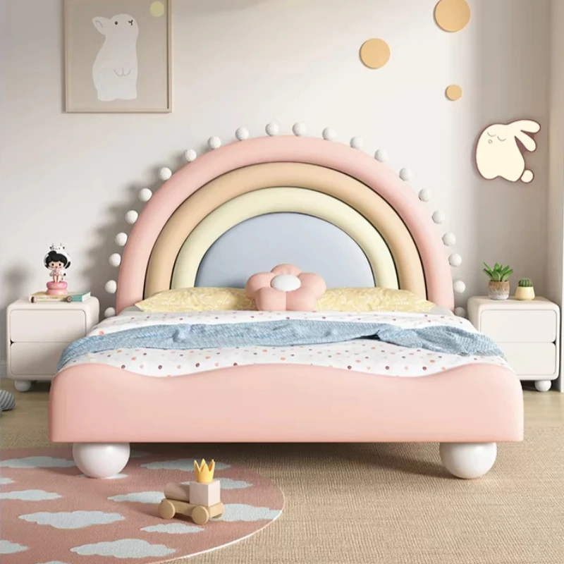 

Girl Bedroom Children's Bed 135x200cm Fun Single Princess Small Apartment Bed Frame King Size Frame Cama Solteiro Furniture