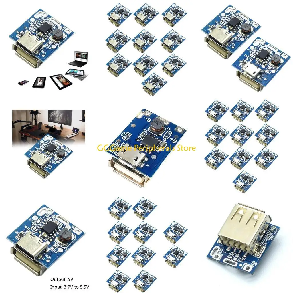 

U55B 10Pcs 5V Step Up Power Module Board with LED Indicators for DIY Projects
