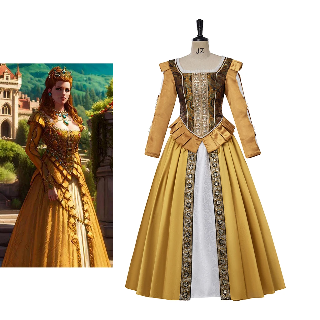 

Anna Henrietta Cosplay Game Costume Women Medieval Tudor Court Princess Dress Halloween Carnival Party Fancy Ball Gown