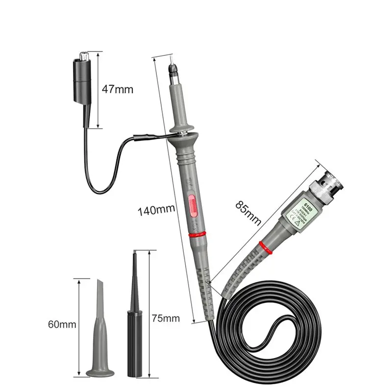 AA94-CKT014 Universal Oscilloscope Probes With Accessories Kit 100Mhz 1X 10X With BNC Test Leads With Wire Piercing Probe