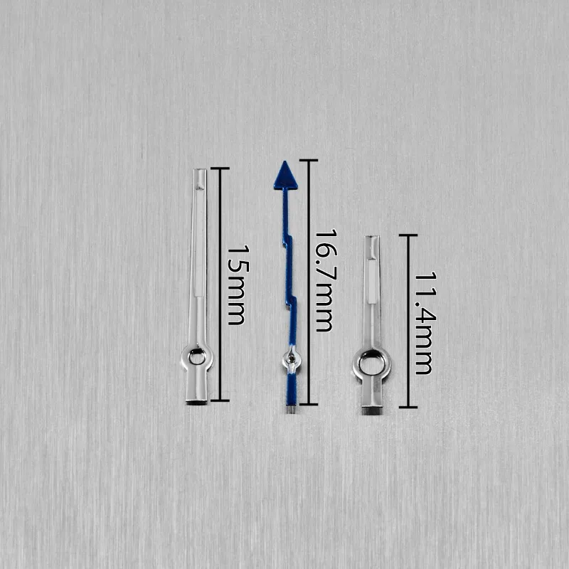 新しい修正された時計の針グリーン発光ログブック針シルバーゴールドローズ時計アクセサリー NH35/NH36/4R/7S ムーブメント用