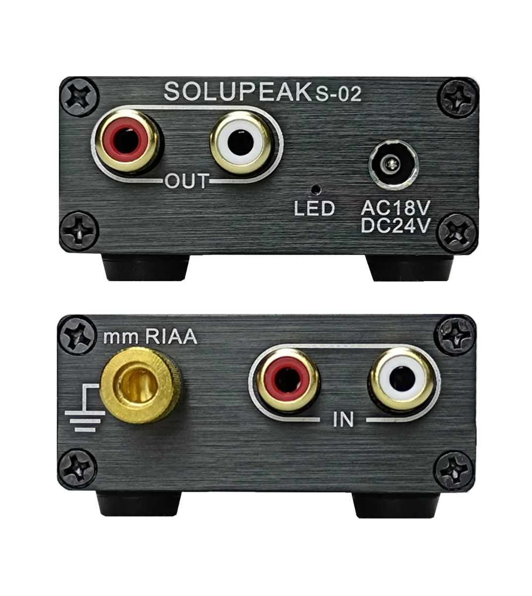

SOLUPEAK Mini LP Vinyl Phono Stage MM RIAA Turntables Pre-amplifier Single-ended Class A Discrete Preamp with line output