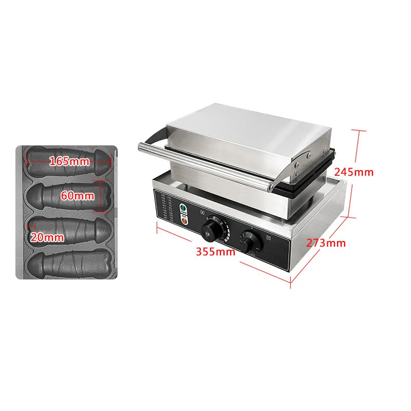 Waffle Stove Electric Heating Big Dick Burning Sandwich Waffle Burning Big Carving Burning Gourmet Temperature Control Equipment