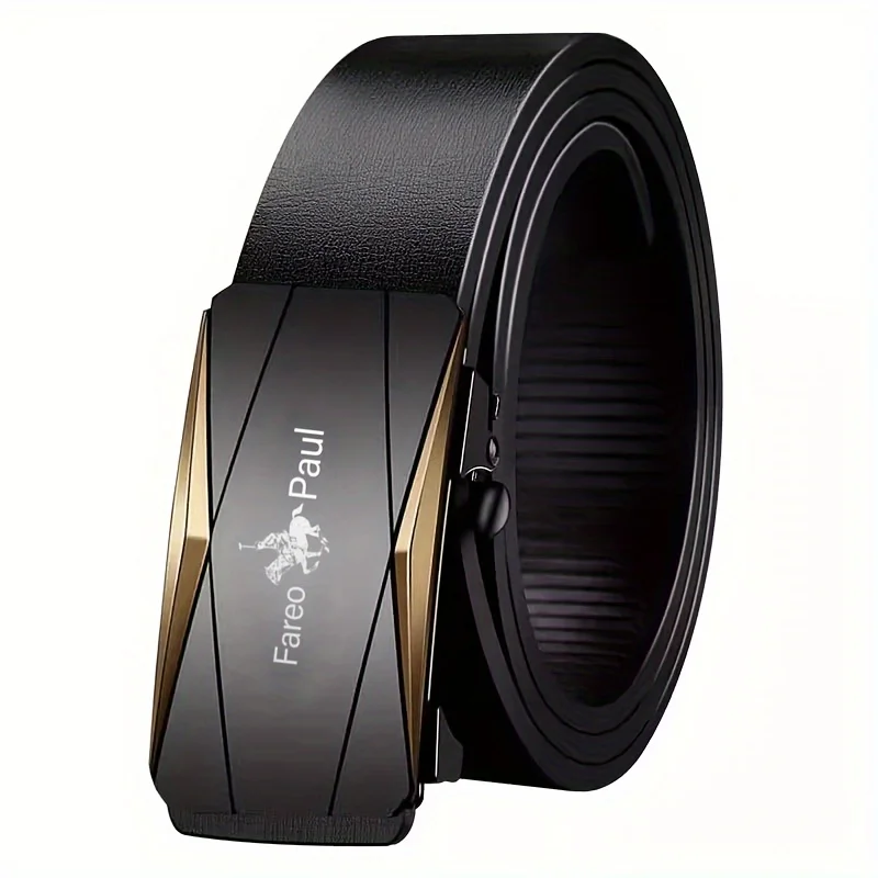 Men\'s Belt Fashin Belts For Men Casual Automatic Buckle Strap Bussiness PU Leather Pants Belt