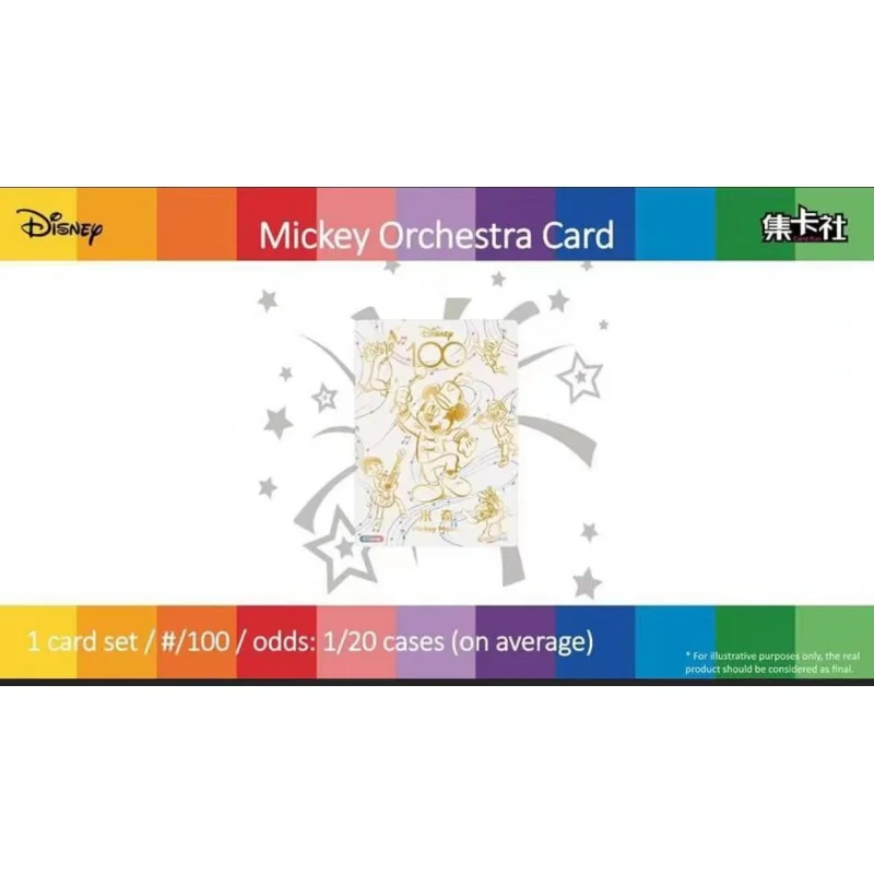 CardFun Disney 100 Joyful Card for Children Mickey Friends happy Times Card Hotbox Anime Flash Card Collection giocattolo da tavolo per bambini