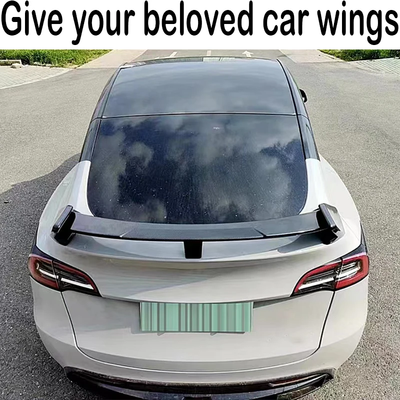 For 2021 2022 2023 Tesla Model Y Car Rear Trunk Lid Boot Car Spoiler Wings Tuning Exterior Accessories