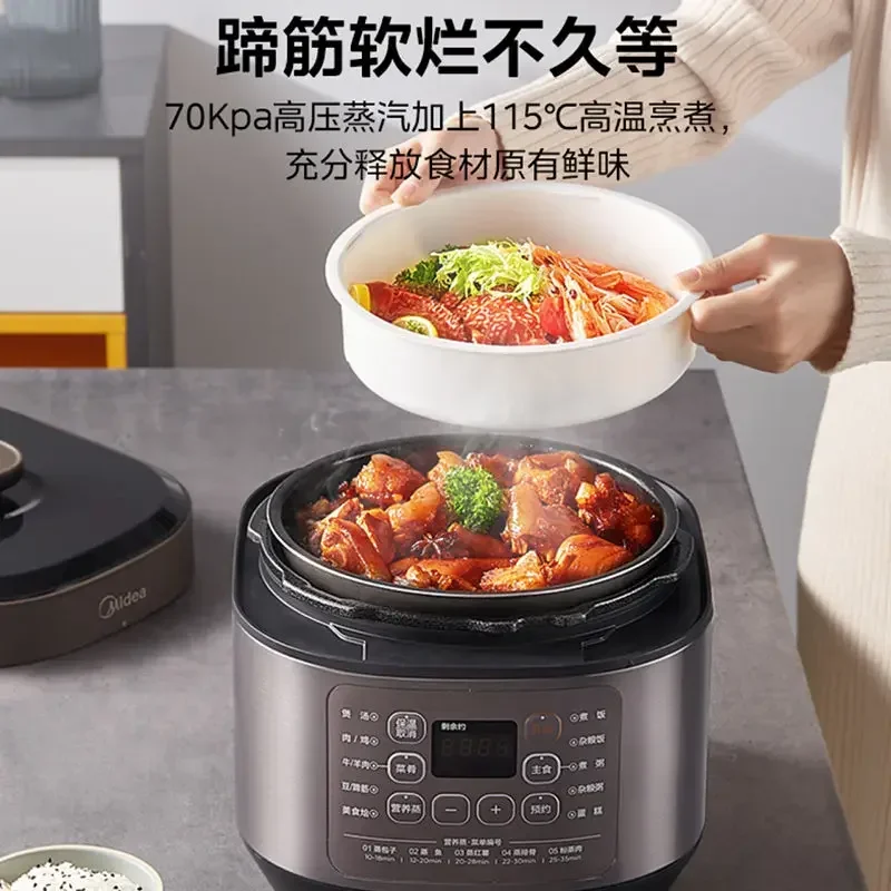 Electric Pressure Cooker - Double Pot. High - pressure Steaming & Cooking. Multi - function with Timer & Reservation Rice Cooker image 4