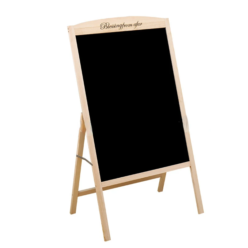 Solid Wood  Advertising Board Small Blackboard Store Vertical Billboard Display Board