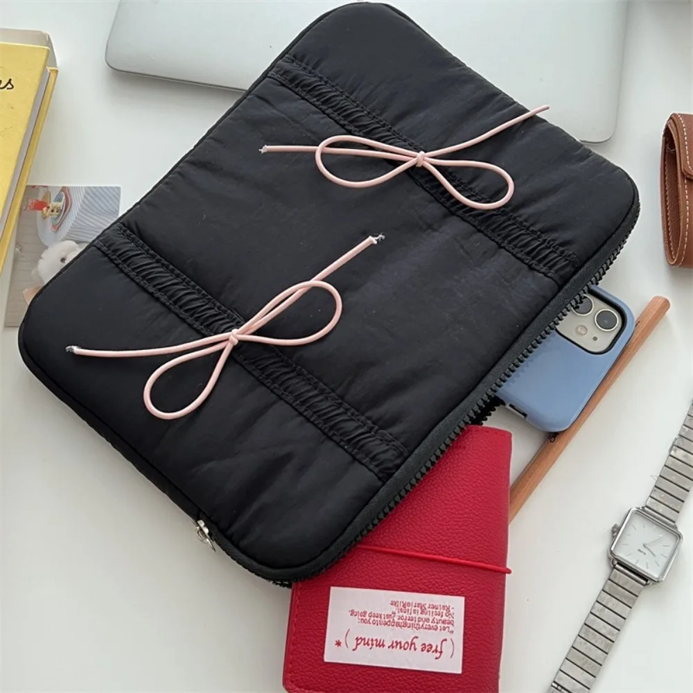 11/14/15.6 Inch Bow Laptop Bag Soft Shockproof Tablet Sleeve Case Lightweight Computer Bag for Macbook/Xiaomi/Lenovo/Dell