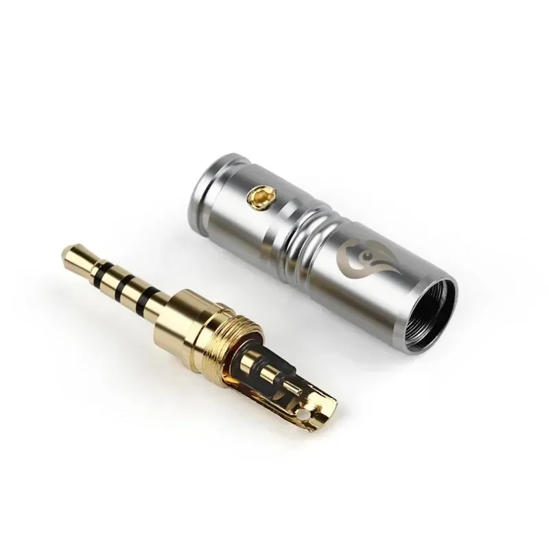 Conector de Audio estéreo de 4 polos de 2,5mm, Conector de cable chapado en oro de 2,5 MM, adaptador de actualización de empalme para auriculares HiFi DIY