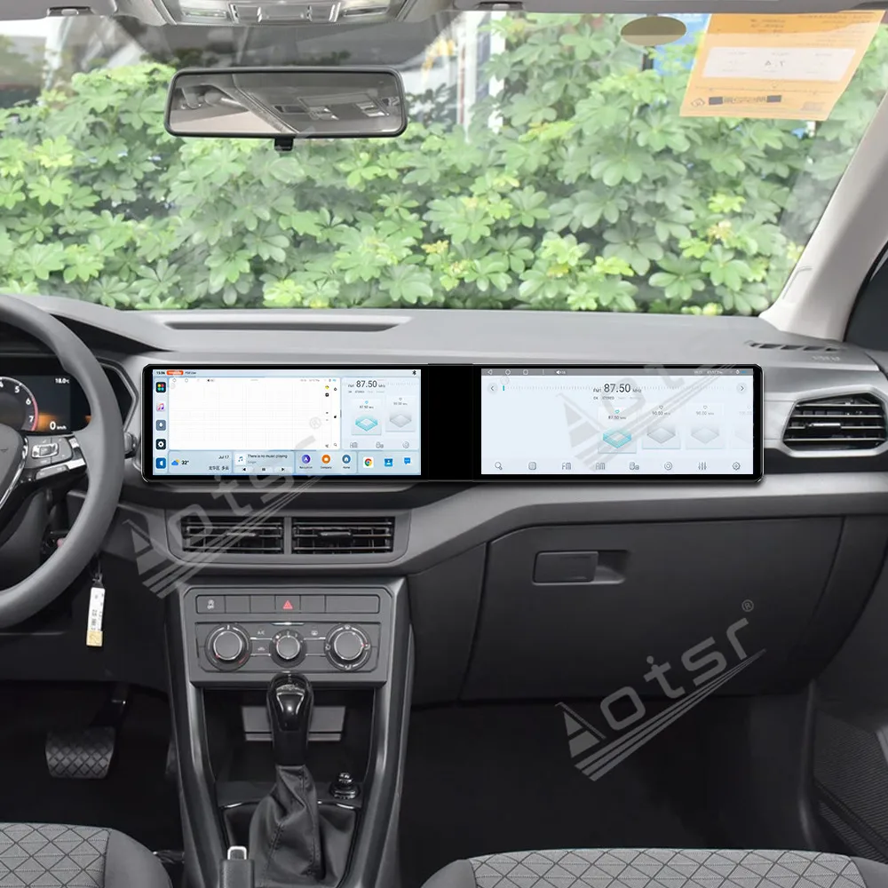 Dual Screen For Volkswagen T-Cross 2019~2023 Android Auto Car Radio Multimedia Player GPS Navigation Stereo Receiver Head Unit