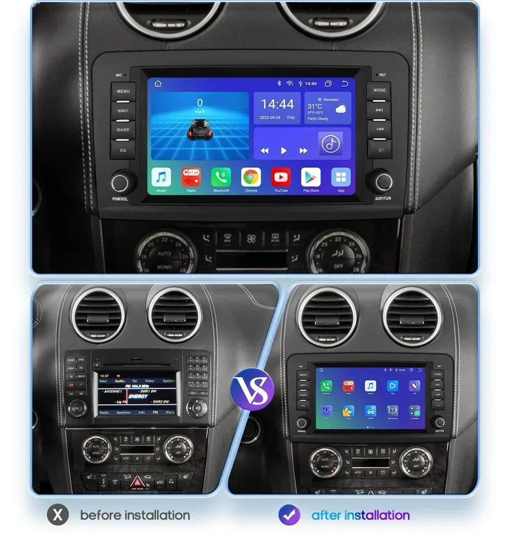 Android Car Multimedia for Mercedes Benz ML 320 ML350 W164 2005 -2012 GL 500 GL500 X164 Car Radio Carplay Stereo Screen Player